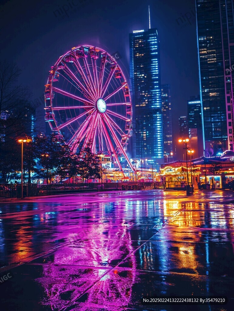 摩天輪雨天