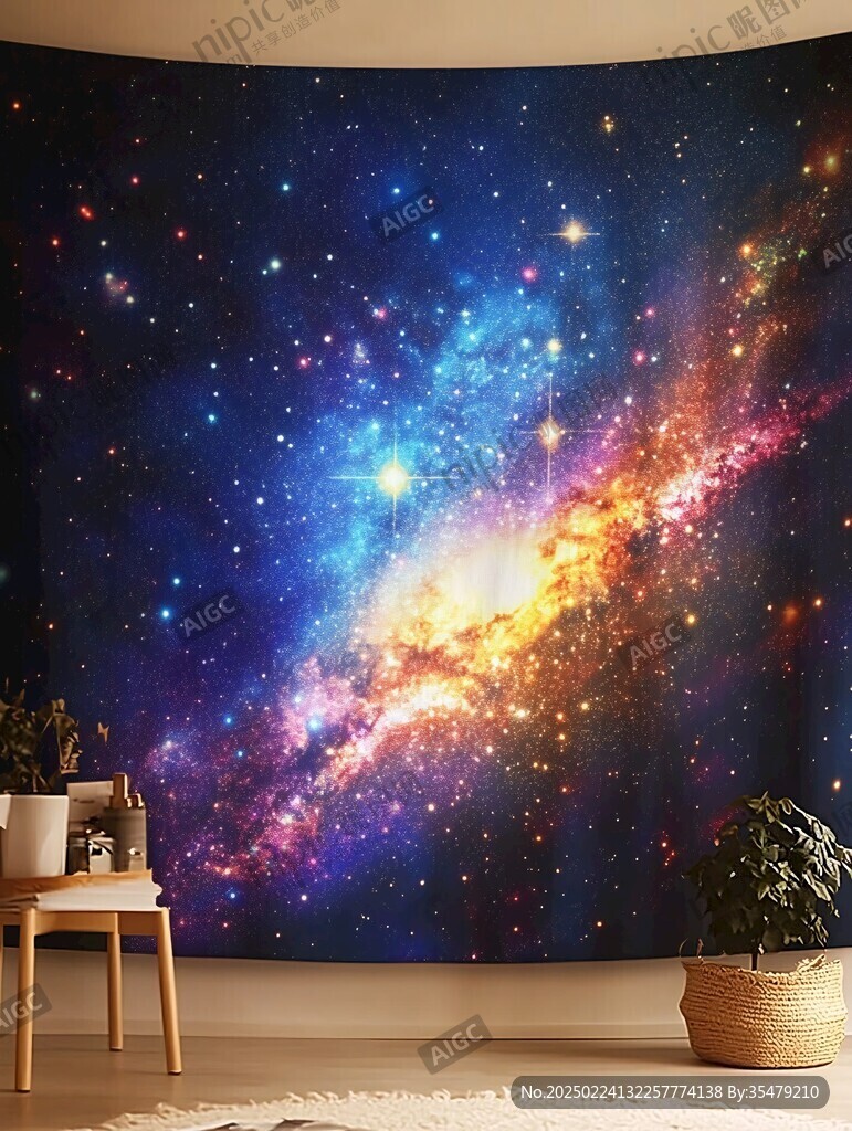 3d宇宙壁畫