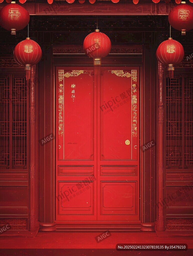 中式門場景