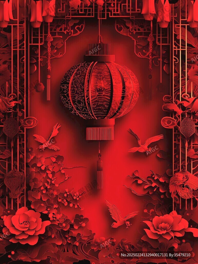 古典剪紙風