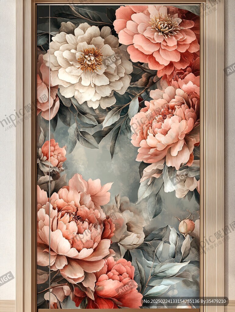 3d立體花卉牡丹