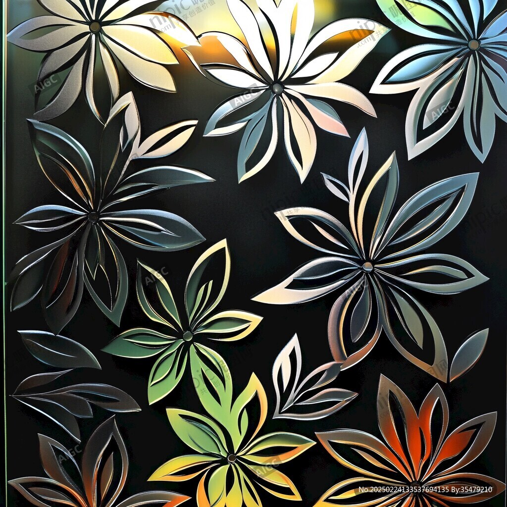 花玻璃花紋背景
