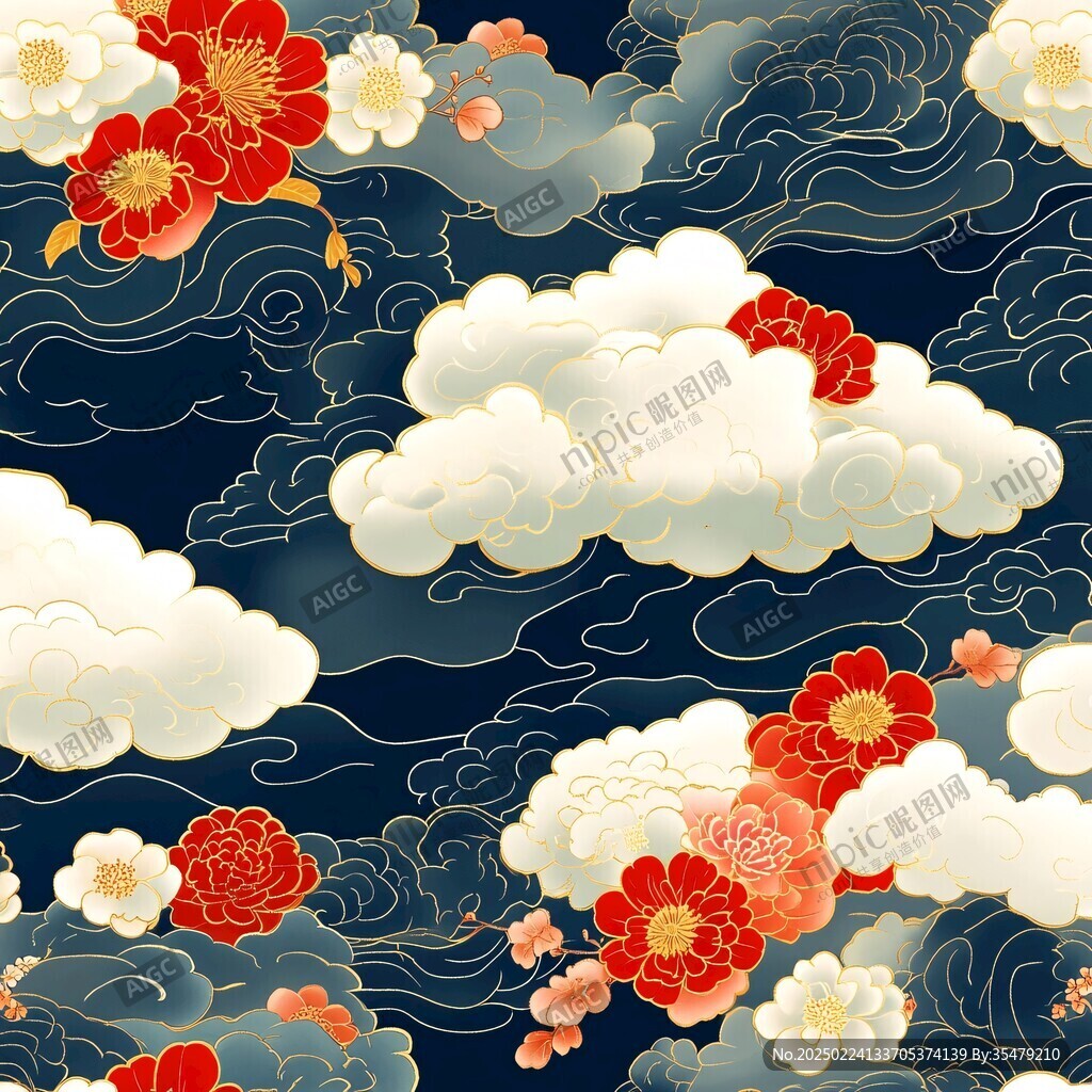 暗紋云團貴氣云紋圖案