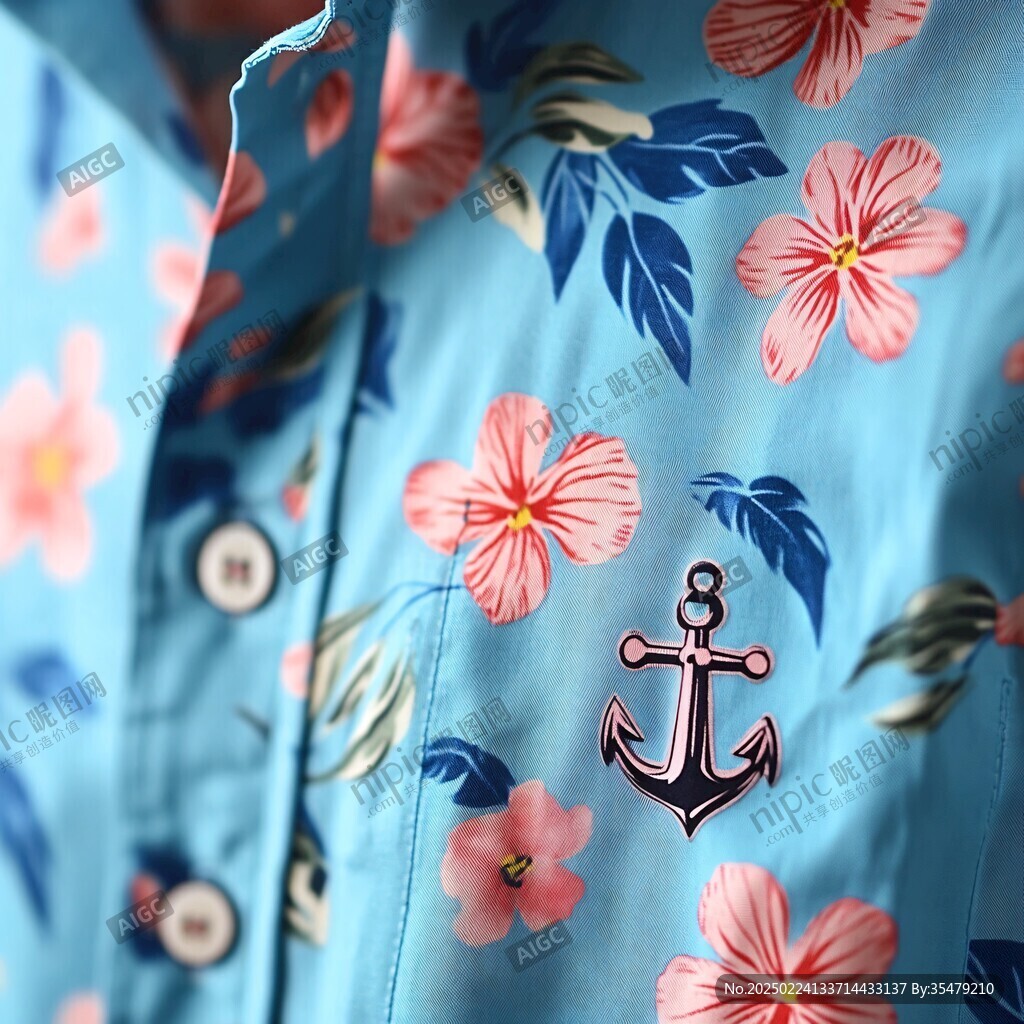 海洋船提花印花