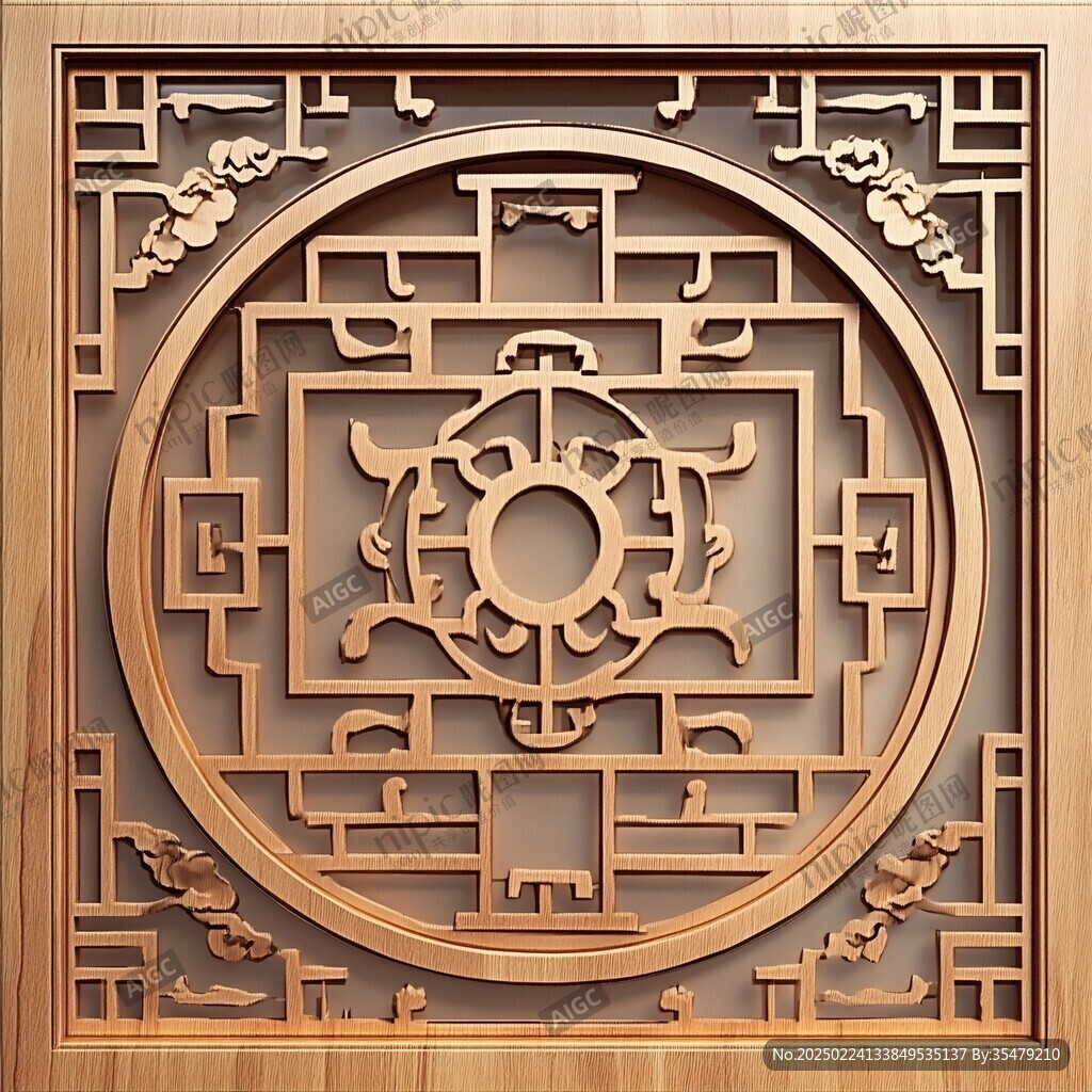 實木墻體雕刻裝飾