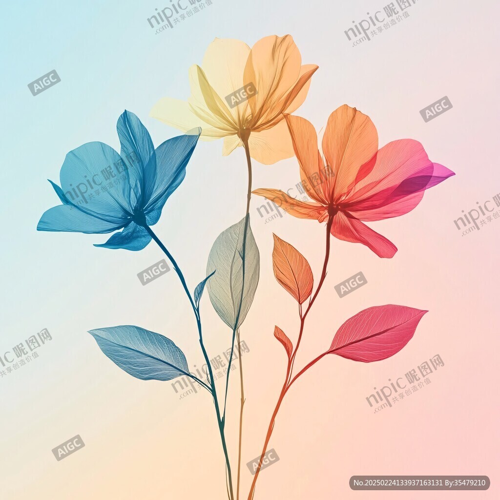 漸變風(fēng)花朵