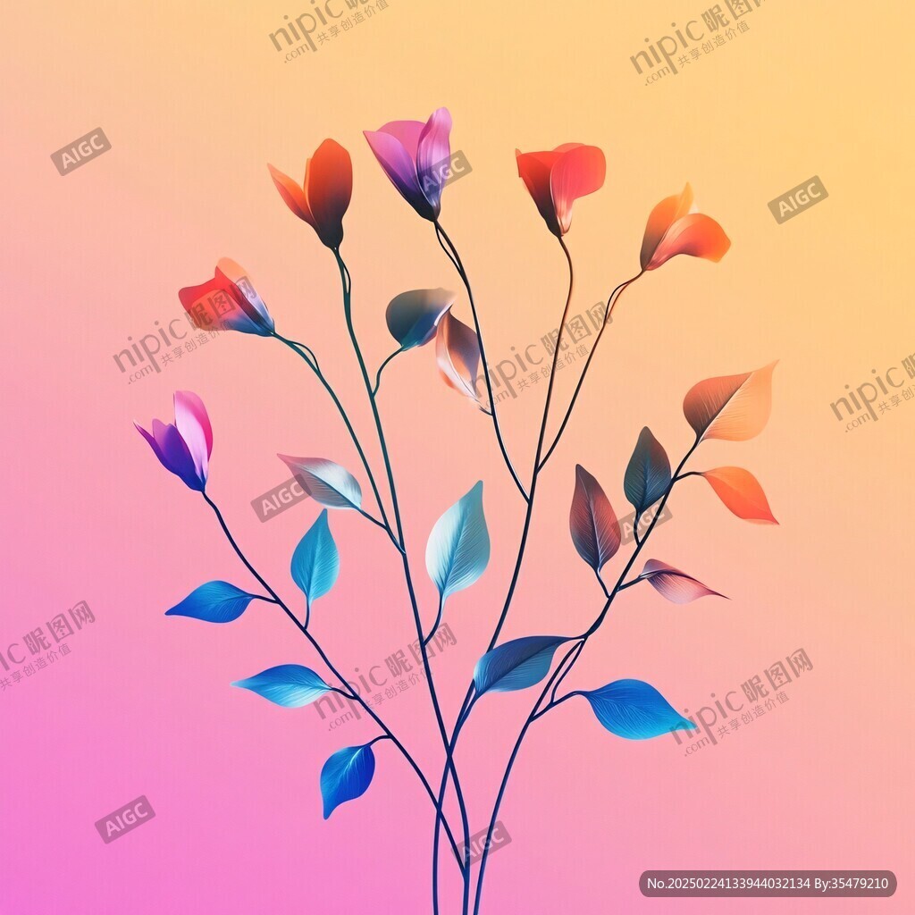 漸變色植物