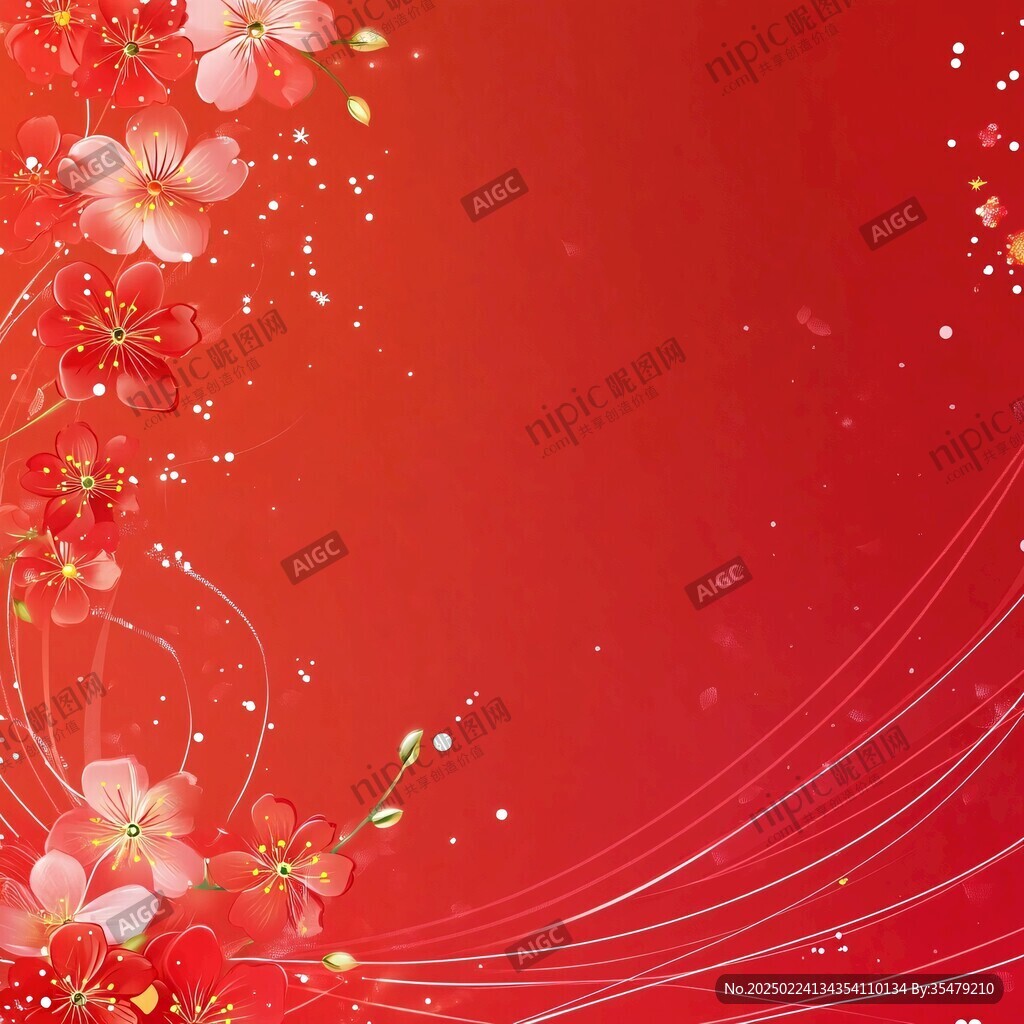 喜慶背景花