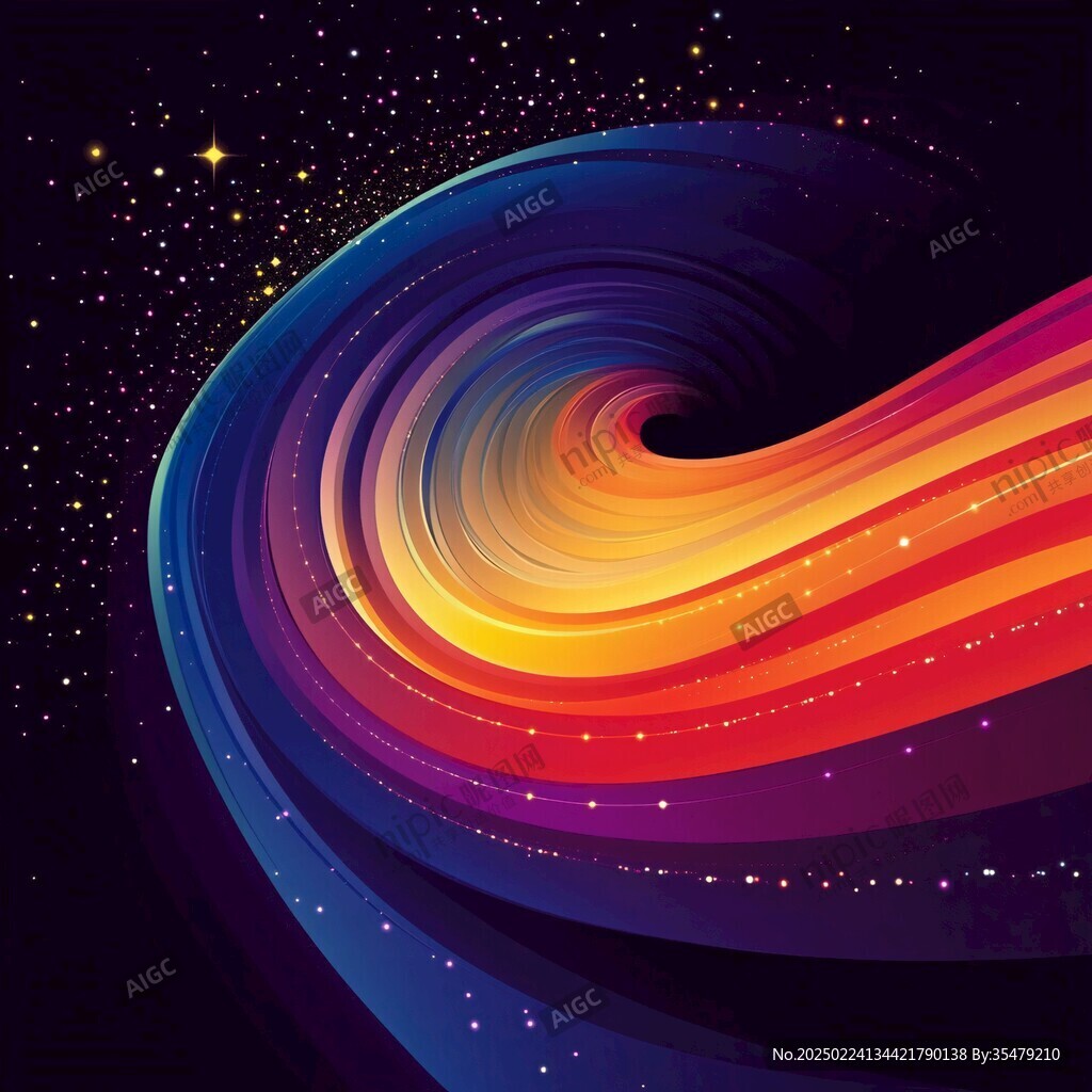 創(chuàng)意彩色繽紛宇宙插畫