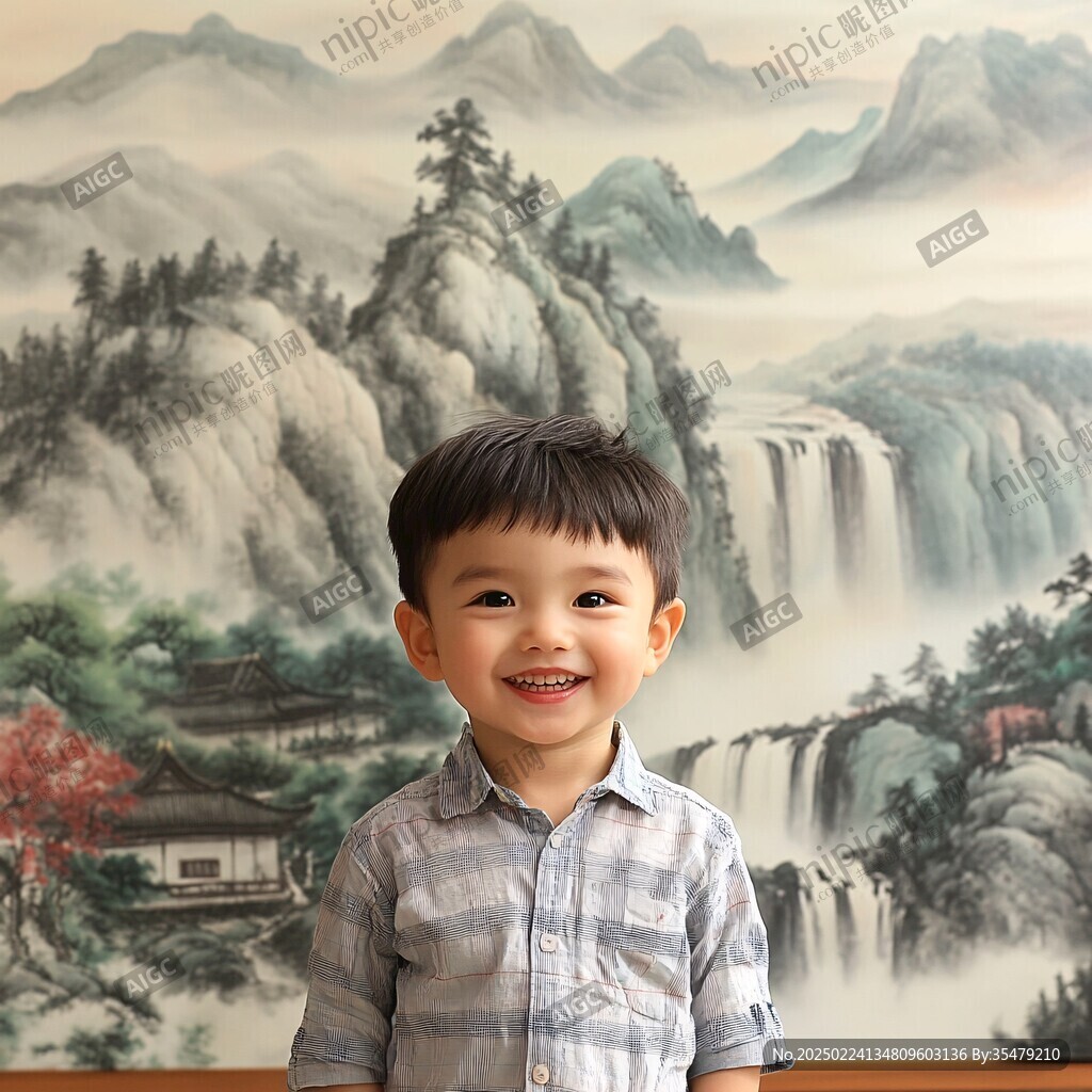 山水畫壁紙墻紙