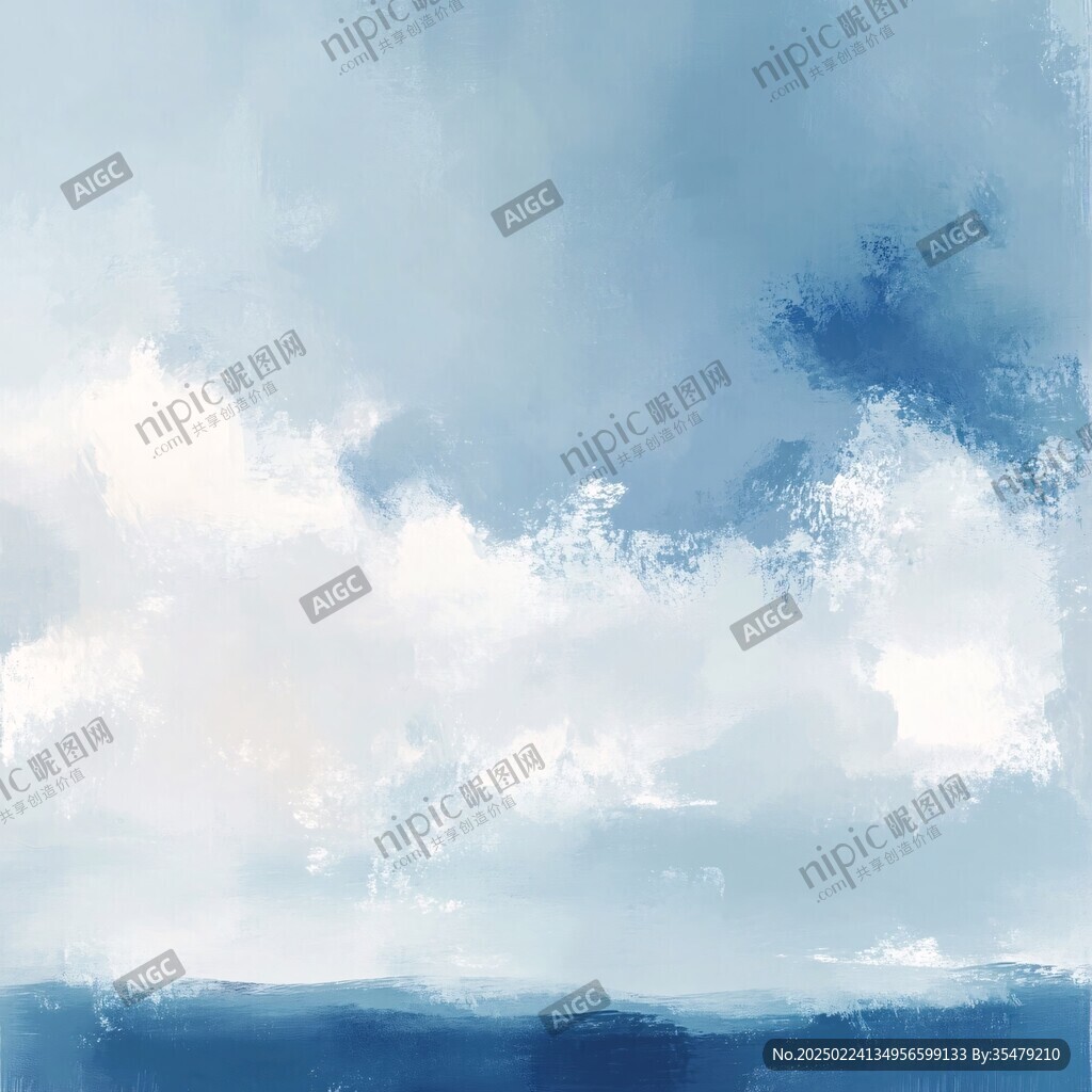海天一色繪畫