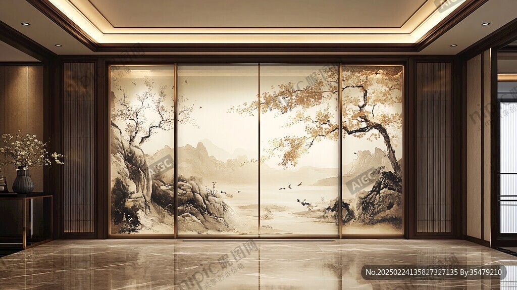 高清屏風(fēng)畫