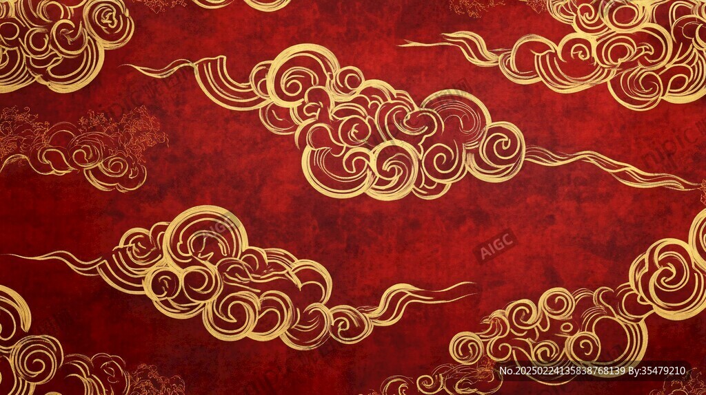 屏風(fēng)背景云紋漆器