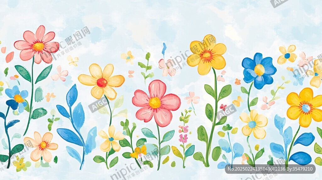 卡通花朵壁紙