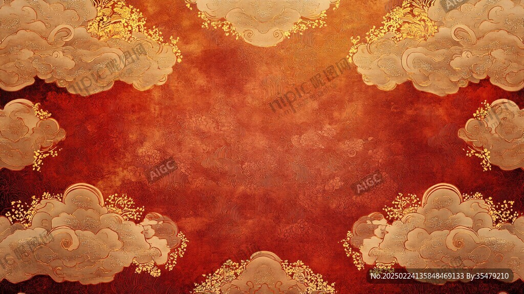 屏風(fēng)背景云紋漆器