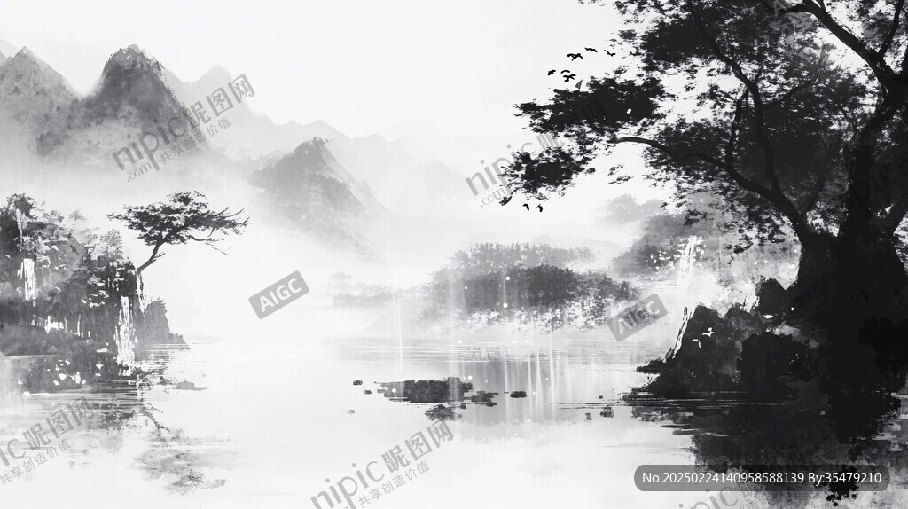 古風(fēng)水墨意境