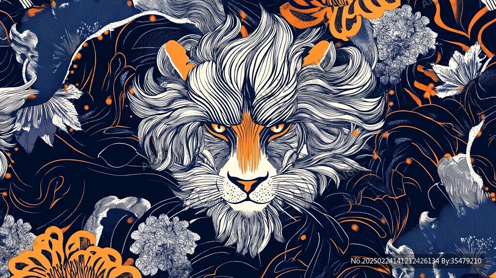 醒獅包裝插畫