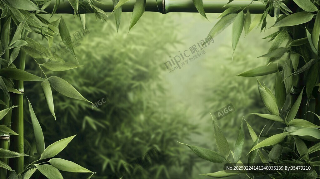 竹林竹葉背景墻