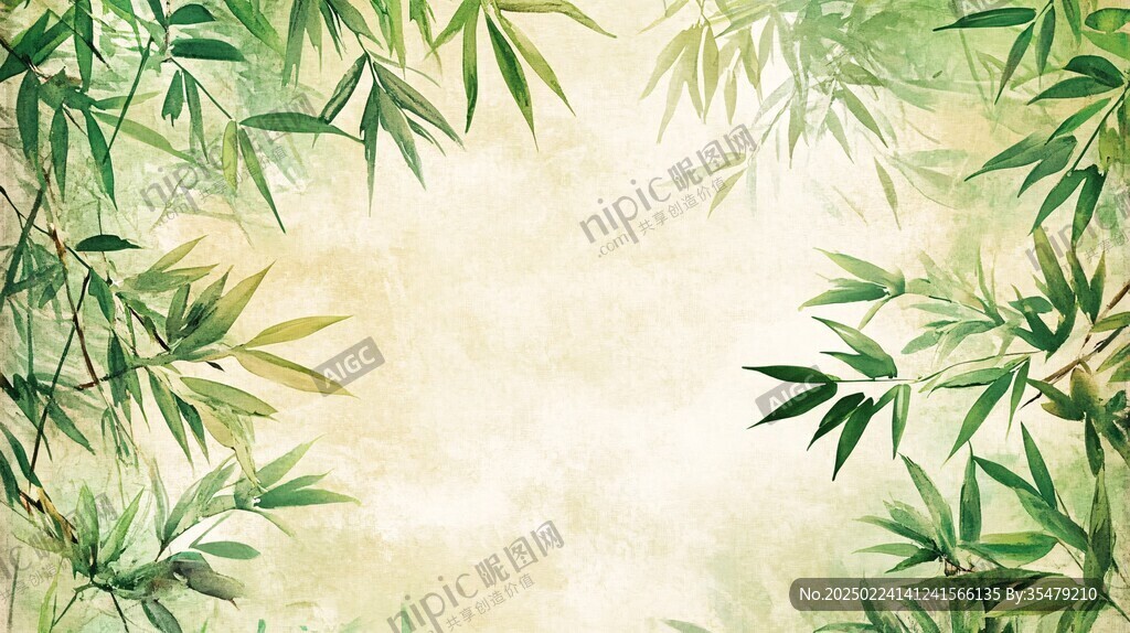 唯美竹葉背景