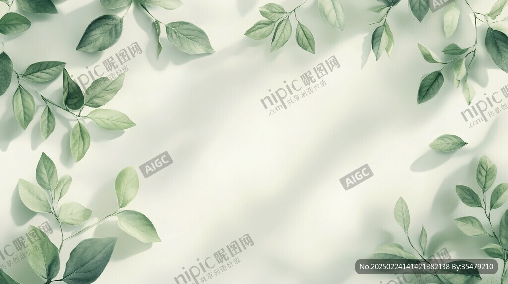 創(chuàng)意綠葉背景環(huán)保綠葉