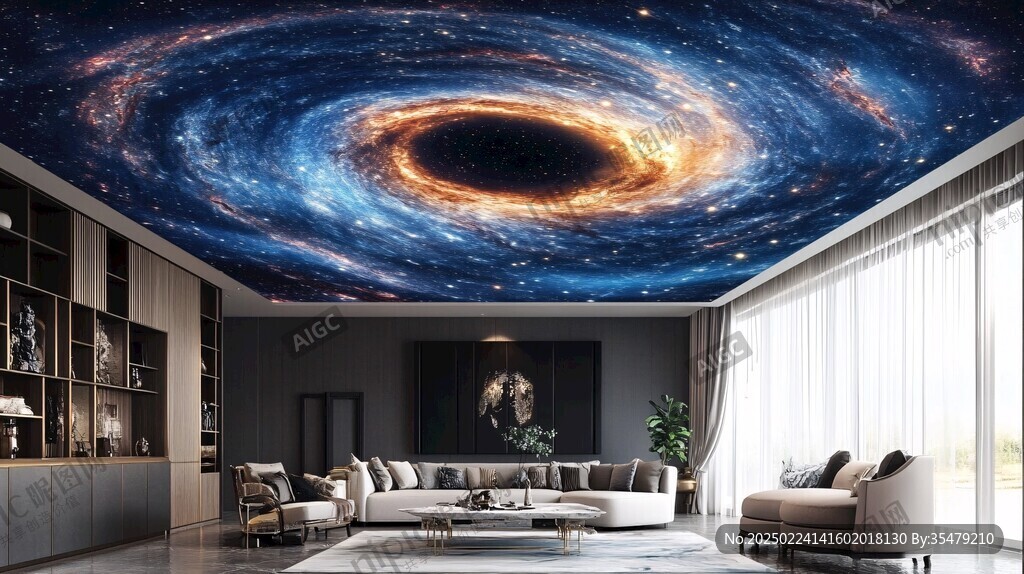 吊頂噴畫宇宙漩渦