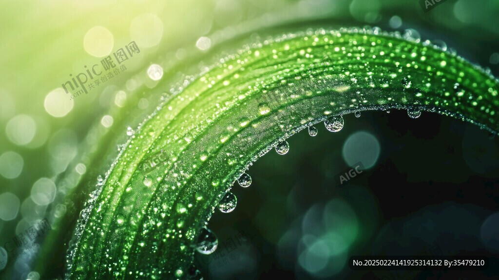 綠色水珠壁紙