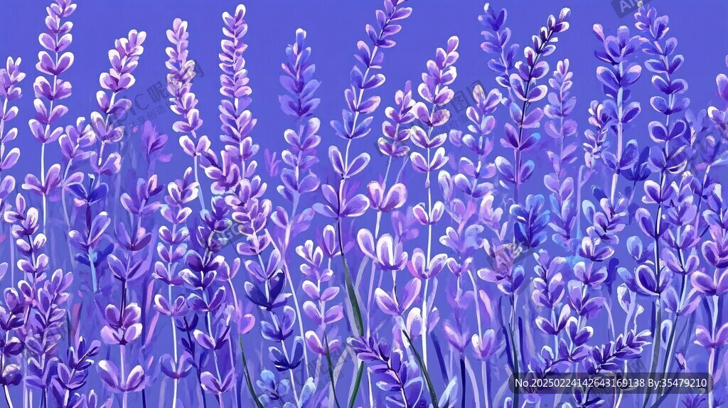 薰衣草插畫