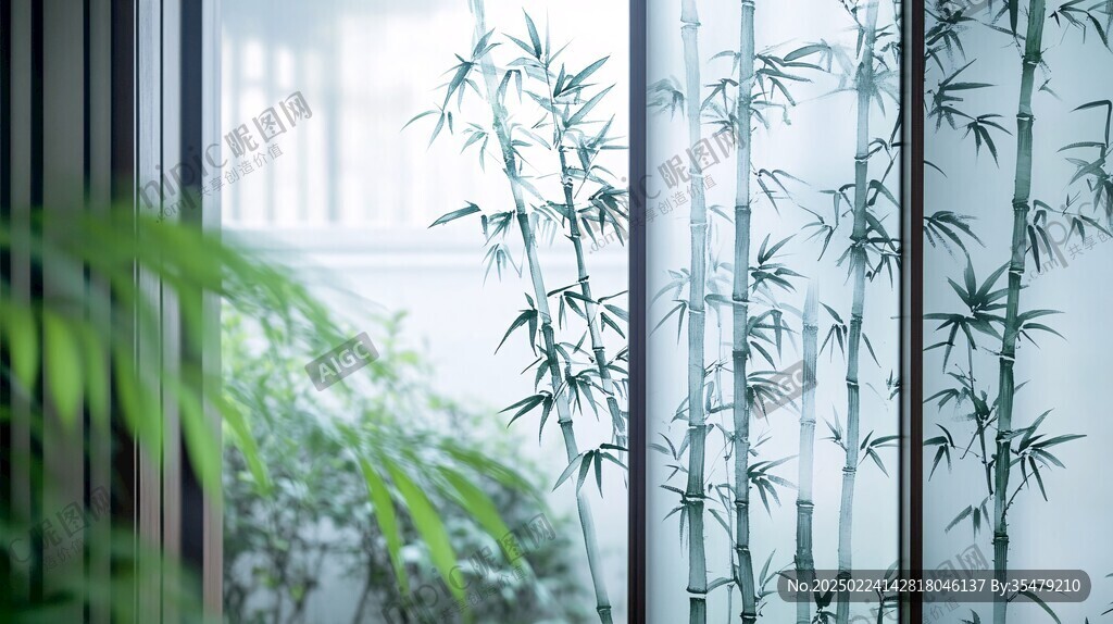 窗前的綠竹