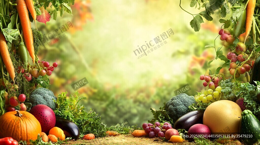 瓜果蔬菜背景