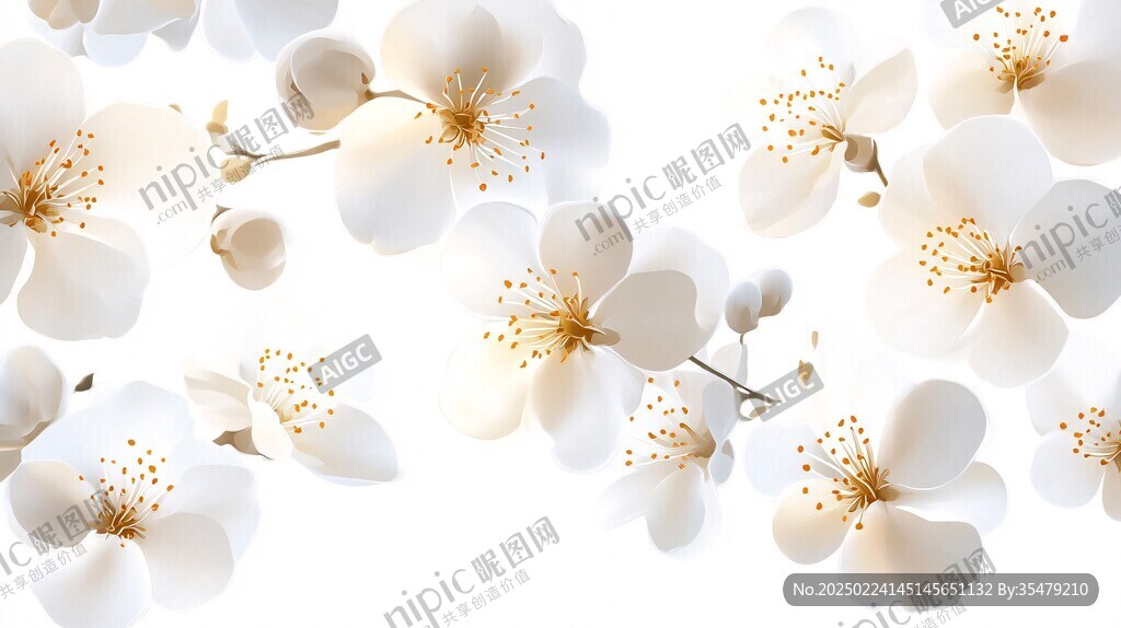 白色杏花梨花花瓣