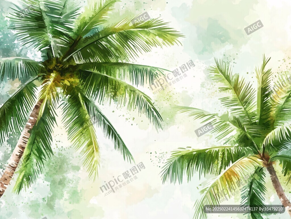 椰樹裝飾畫