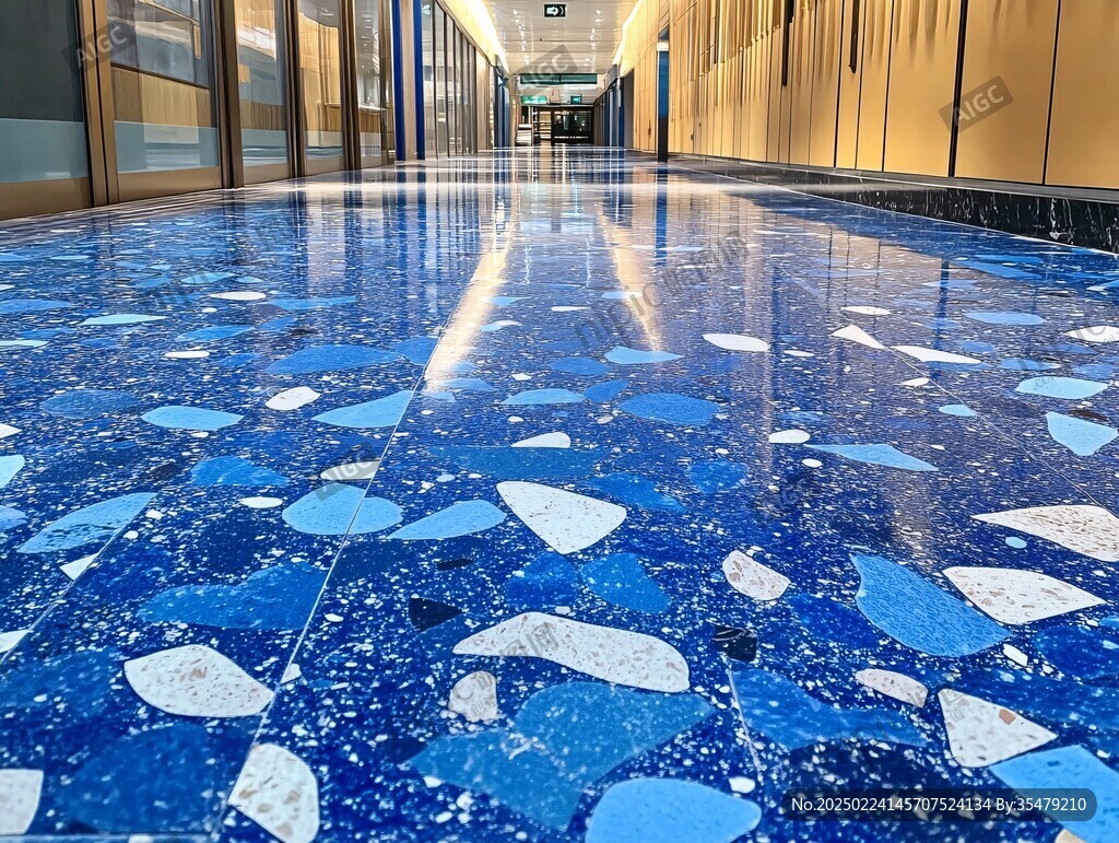 水磨石鋪設廣場
