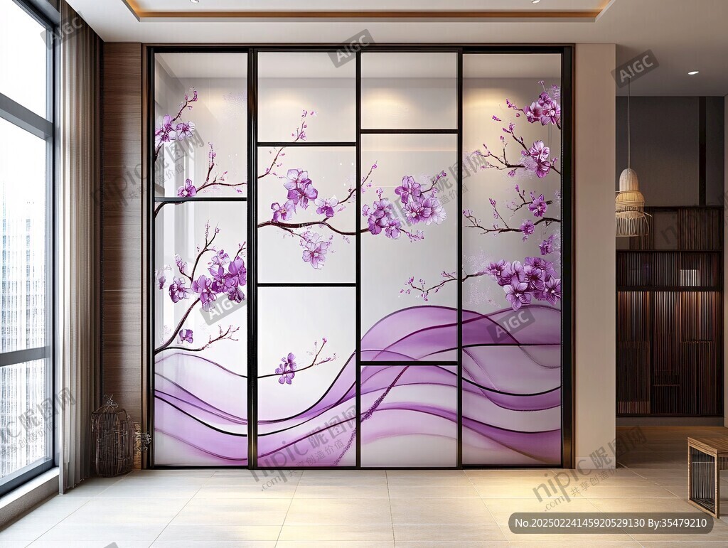 藝術玻璃屏風