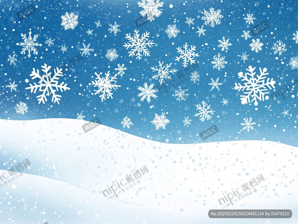 雪插畫