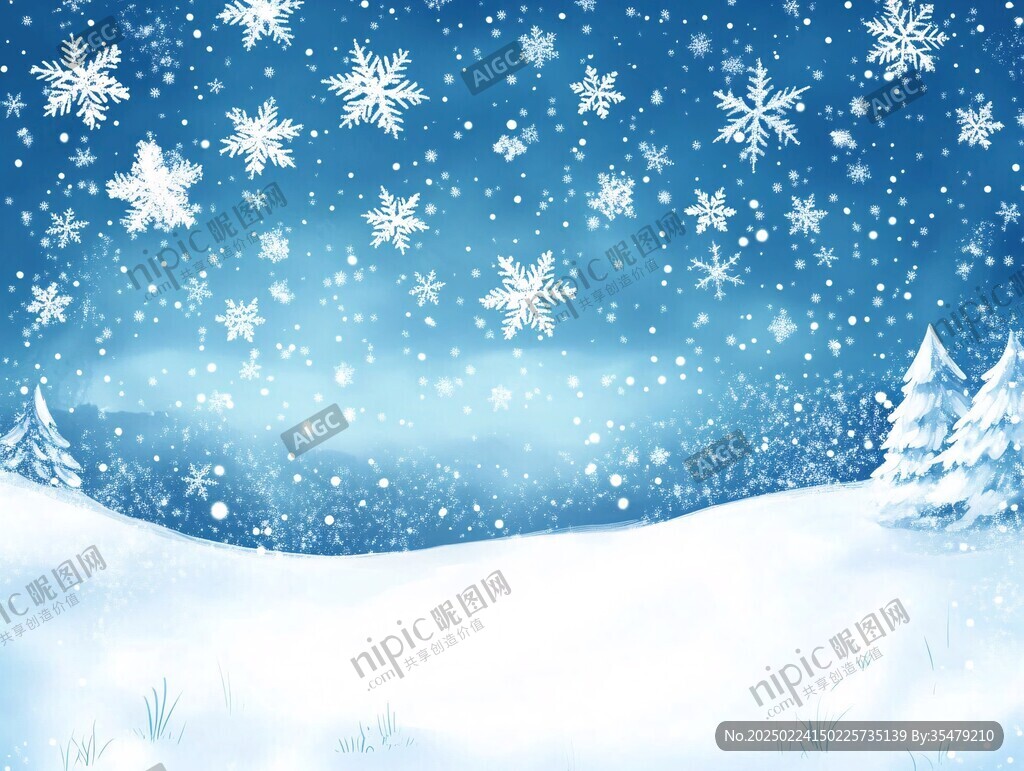 雪地插畫