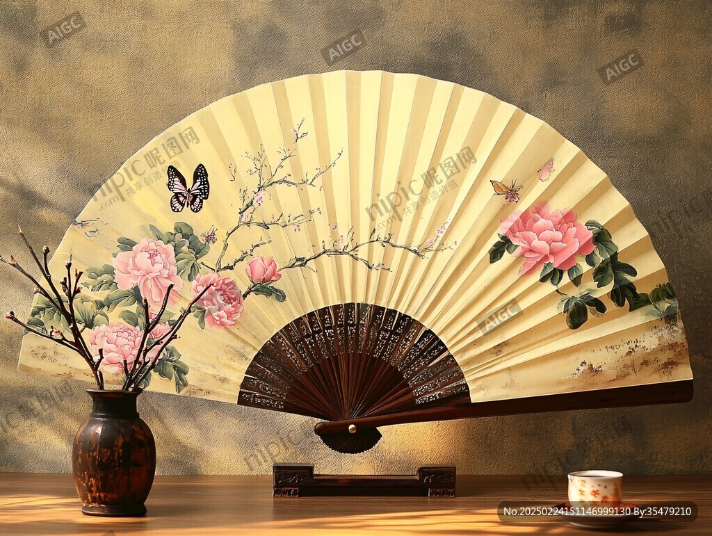 折扇新中式花鳥
