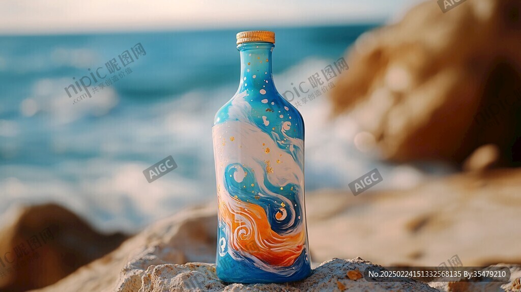 海水紋瓶