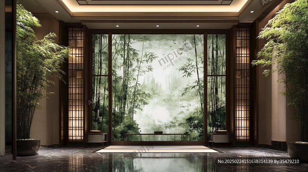 新中式意境竹林