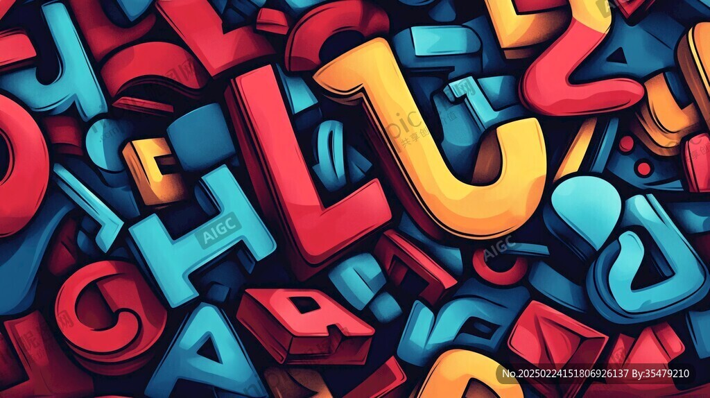 3d字母背景
