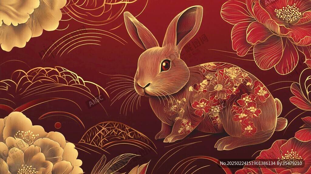 兔年包裝插畫