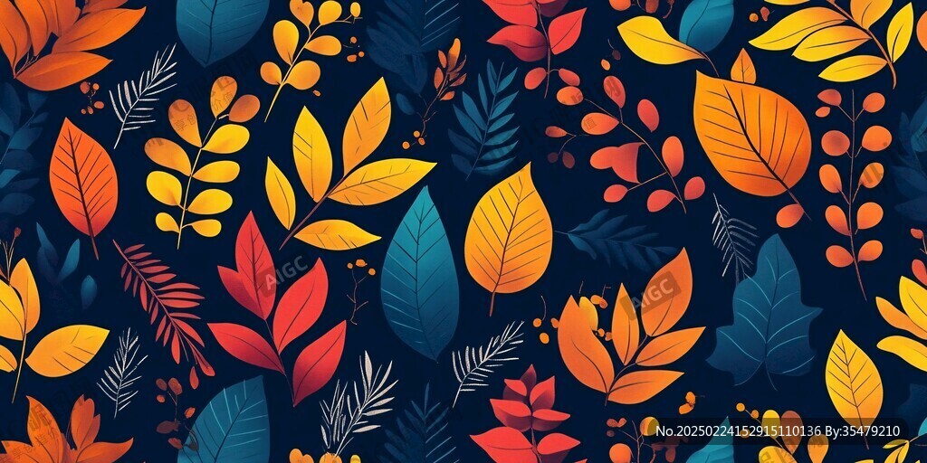 樹葉插畫背景