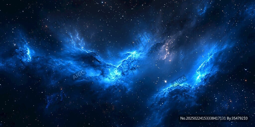 炫酷藍(lán)色宇宙背景