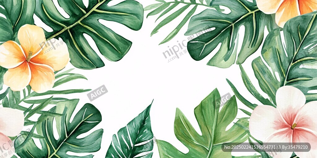熱帶植物邊框