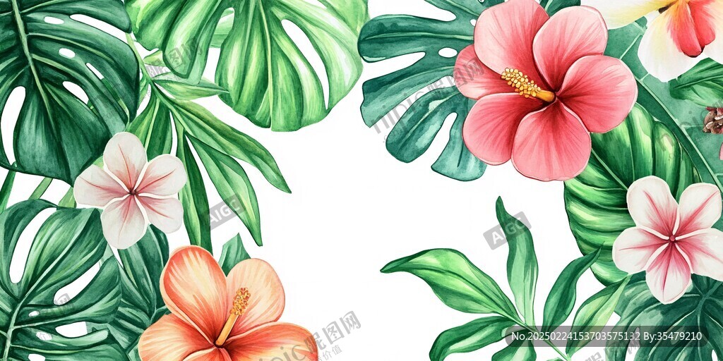熱帶植物插畫