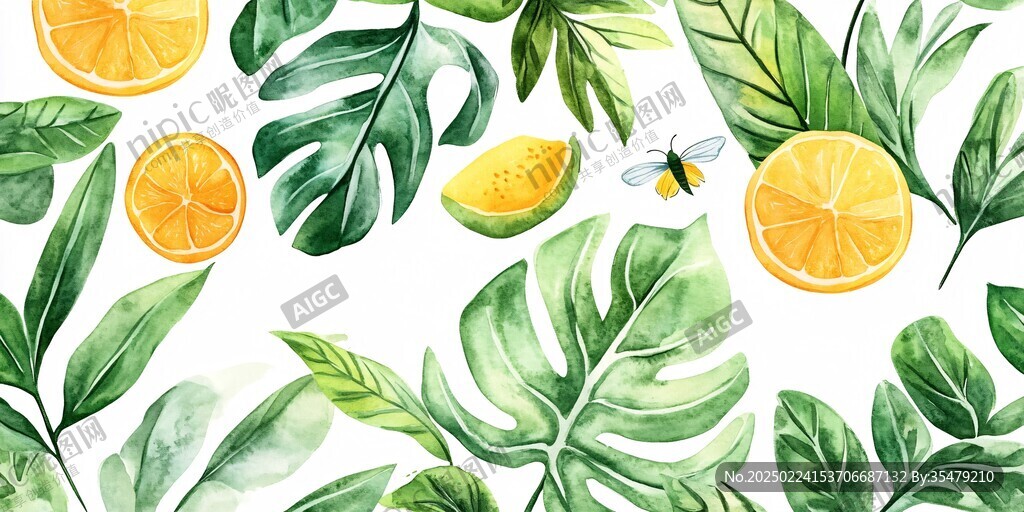夏橙包裝插畫