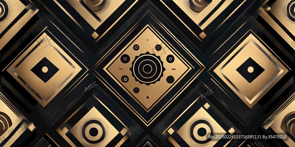 立體幾何黑金背景