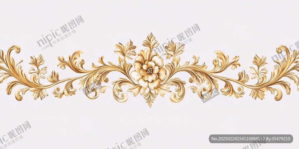 金色歐式花