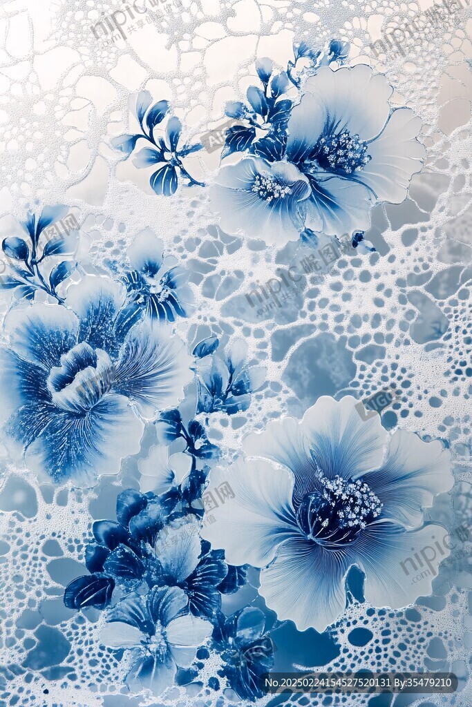 烤瓷玻璃花紋
