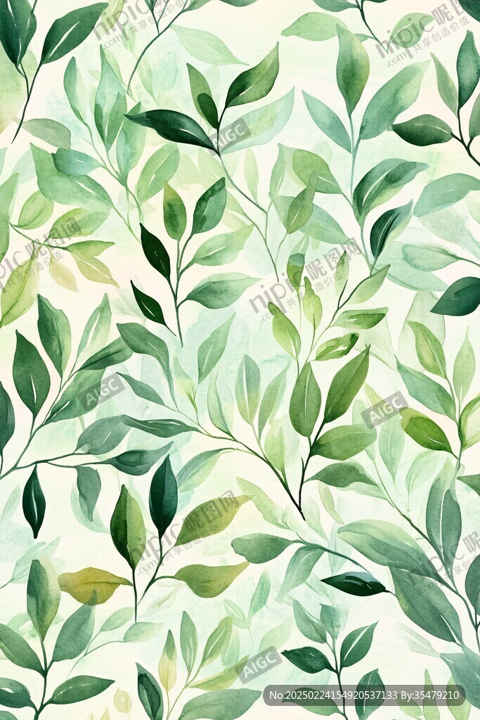 樹葉插畫背景