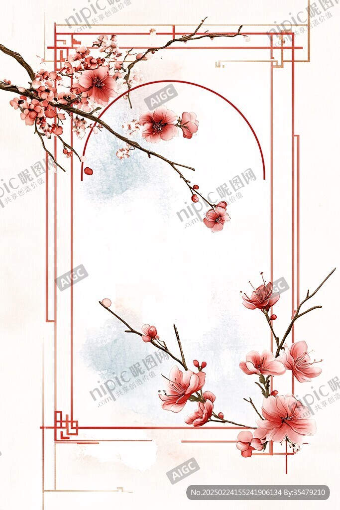 古風(fēng)古典復(fù)古梅花背景